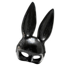 Uniek konijnenmasker voor verkleedpartijen, carnaval,-Zwart