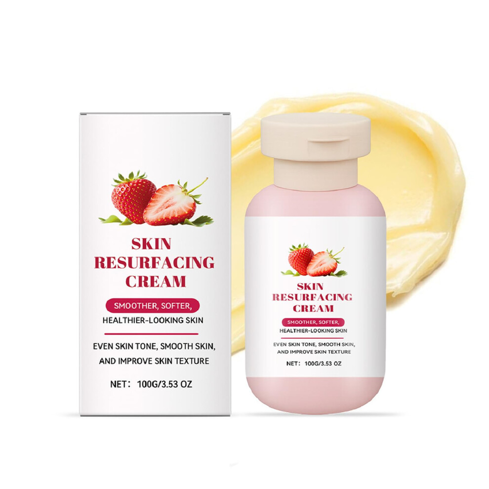 Cream Strawberry Skin With Lactic Acid For Rough And Bumpy Arms Legs, Exfoliating Body 3.53Oz