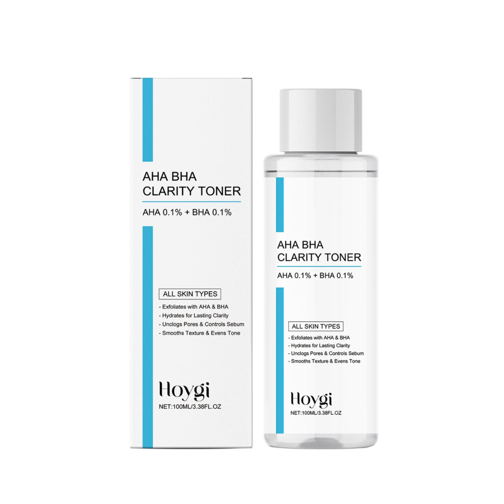AHA BHA Exfoliating Facial Toner with Glycolic and Salicylic Acid, Hydrating Pore Refining 3.38oz