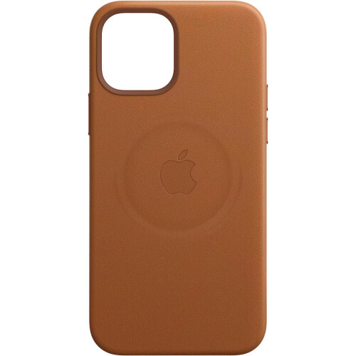 Official Apple iPhone 12 Pro Max Case Leather MagSafe Saddle Brown 1