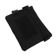 Portafoglio cintura in nylon nero per monete, ideale per viaggi all'aperto, portatile e facile da trasportare