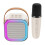 (Double Wheat)Bluetooth Wireless Portable Speaker Multi-function Karaoke with 2 Microphone Music Player Karaoke Machine For Kids Adults Home 1