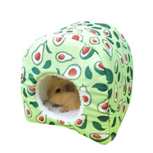 Unieke appelvormige warme bed- en nestaccessoires voor hamsters, muizen, suikergliders, mini-egels en babycavia's, zacht warm kussen met afneembaar