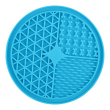 Pet Slow Feeder, Anxiety Relief Lick Mat With Strong Suction Cups, Food Grade Silicone Non-Slip Design Increases Endorphins During Grooming, Easy To C