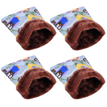 Cama para animais de estimação de pequeno porte, tipo bolsinha, feita de material confortável e quentinho, ideal para hamsters. O algodão