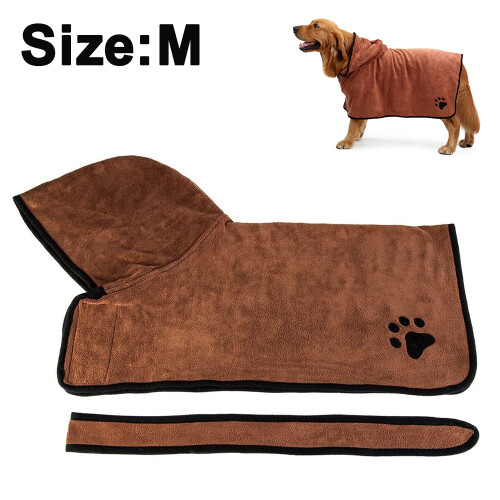 Plush Pet Bathrobe, Microfibre for Super Absorbent Quick Drying, Comfortable Fabric with Custom Adjustable Fit, Elastic Leg Straps for Post-Bath Ease 1