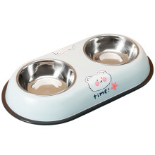 Solução para alimentação de animais de estimação com comedouro duplo para uma experiência gastronômica ideal, tigelas premium em aço