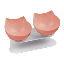 Detachable Elevated Slow Feeder, Unique Stylish Minimalist Design Cat Bowl for Comfortable Feeding, 15 Tilted Platform Promotes Health And Reduces