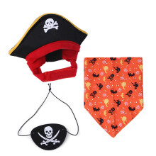 Ensemble de déguisement de pirate créatif pour animaux de compagnie, comprenant un mouchoir aux couleurs vives pour votre compagnon à quatre