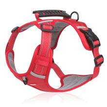 Arnés para perros de fácil control con ribetes reflectantes, chaleco de malla ajustable y transpirable para perros pequeños.