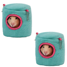 Comfortabele pluche dierenkooi accessoires: warme fleece voor kleine dieren, gemakkelijk op te hangen en biedt het hele jaar door een ideale