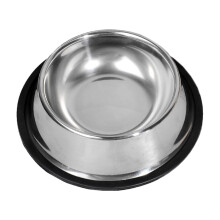 Kæleskål, vippefri bred bund i rustfrit stål forhindrer spild, velegnet til små og store hunde og katte, med gummibund for stabilitet,