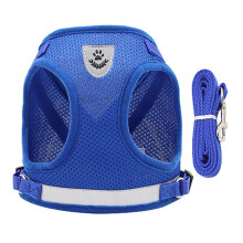 Aprimoramento do Equipamento para Pets: Conjunto de Coleira e Guia para Cães, Faixas Refletoras para Maior Visibilidade Noturna, Colete com Malha