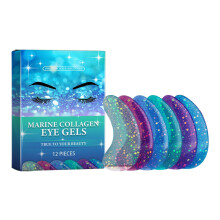 Under Eye Patches with Marine Collagen for Dark Circles and Puffiness, Hydrating Gel Pads, 12PCS