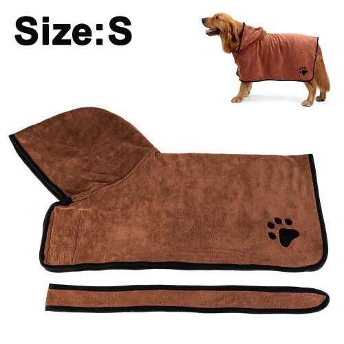 Plush Pet Bathrobe, Microfibre for Super Absorbent Quick Drying, Comfortable Fabric with Custom Adjustable Fit, Elastic Leg Straps for Post-Bath Ease 1