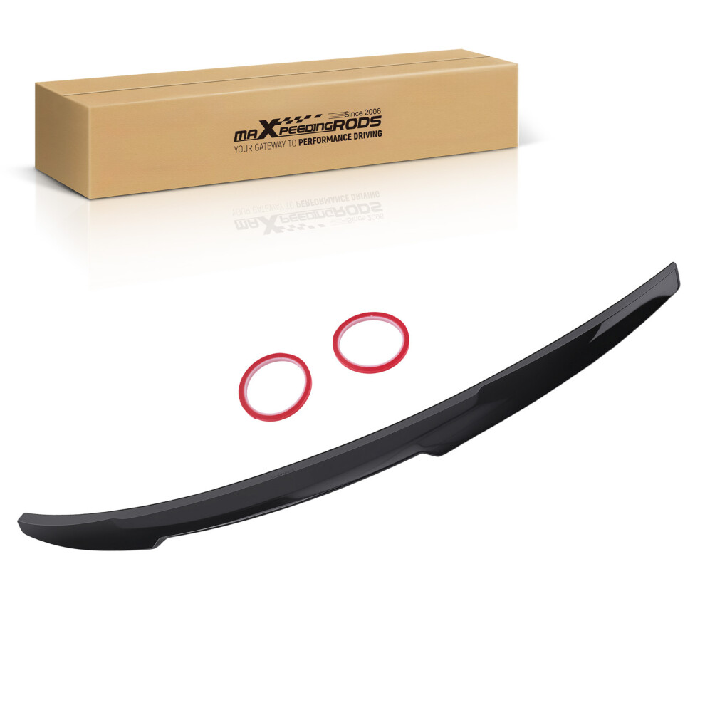 Rear Boot Spoiler Lip For Audi A4 B8 2013-16 Painted Gloss Rear Trunk Lip Black 6931823958916
