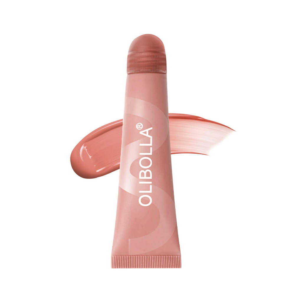 Hydrating Lip Balm with Shea Butter and Jojoba Oil, Sheer Rosy Lip Gloss for Deep Hydration 0.35oz