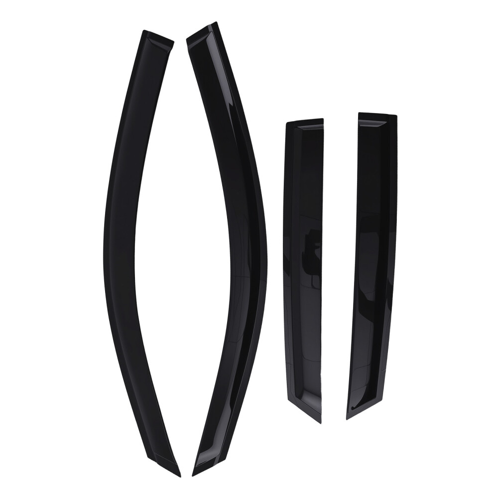 Door Rain Shield Guards For Audi Q3 2011-2018 Outside Mount 4Pc Set Black 6941324469330