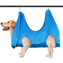 Hondenhangmat met tuigje voor de verzorging, multifunctionele verzorgingssling voor huisdieren met gereedschap en haken, zachte, ademende flanellen