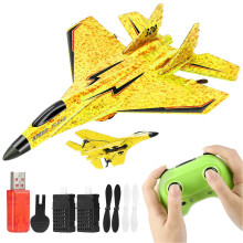 (6) ZY-320 Remote Control Airplane 2CH 24GHz RC Plane with Lights Foam RC Fighter Jet for Kids Beginners Flying Toy