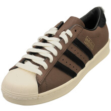 (42 2/3) Adidas Superstar Vintage Fashion Trainers Earth Unisex