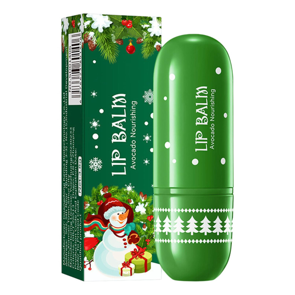Cream Avocado Lip Balm Christmas Gift Set With Deep Hydration For Dry Lips Stocking Stuffer