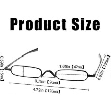 (200 Diopters) 3 Pairs Slim Mini Metal Reading Glasses Compact Lightweight Portable Readers With Glasses Case For Reading Case