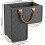 Treppenkorb Organizer  Lshaped stair baskets with leather handles 5