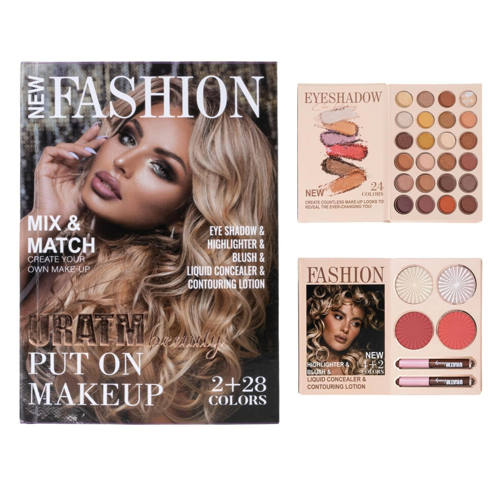 Makeup Palette 30Color Eyeshadow Blush Highlighter Kit LongLasting Blendable Matte Shimmer