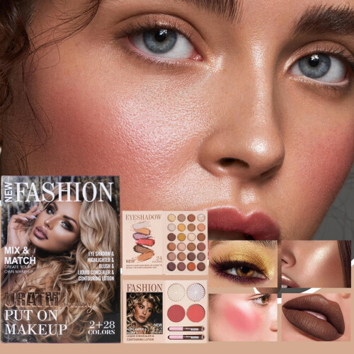 Makeup Palette 30Color Eyeshadow Blush Highlighter Kit LongLasting Blendable Matte Shimmer 1