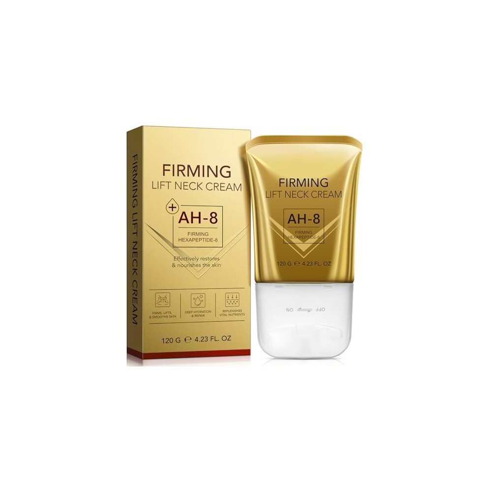 Neck Firming Cream with 360 Massage Roller, AntiAging Lifting Effect, 4.23oz Hydrating Formula