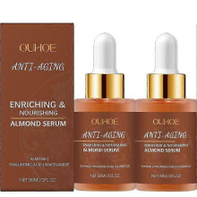 (2pcs)Anti-aging Almond Serum, Anti-aging Facial Serum with Almond & Hyaluronic Acid, Firming and Anti-Wrinkle Serum For Face, Enriching & Nourishing