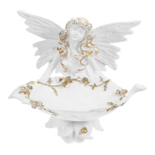 Exquisite Angel Tray Jewelry Plate for Home Decor Beautiful Jewelry Storage Tray Unique Resin Fairy Ornament Delicate Flower Fairy Decoratio