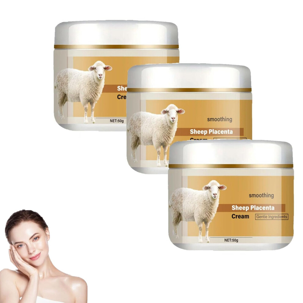 Sheep Placenta Cream Anti Wrinkle Moisturizer with Deep Hydration and Skin Firming (3pcs)