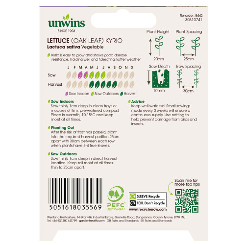 Unwins Unwins Cut-and-Come-Again Salad Seed Bundle 2