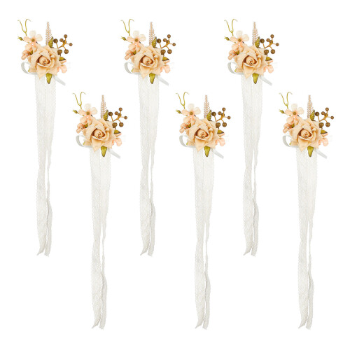 Champagne Colored Wedding Accessories Elegant-wrist flower