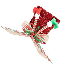 Large Hat with Striped Bows for Christmas Tree Decoration-Red