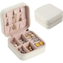 Joyero para guardar collares y anillos (blanco)