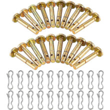 20 Scherbolzen + 20 Splinte für Schneefräsen – Ersatz-Scherbolzen-Sets 738-04124 und 714-04040, kompatibel mit