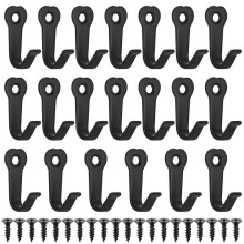 20 Pcs Wall Mounted Coat Hooks Rustic Black Vintage Heart Design Iron with Screws for Kitchen Bedroom