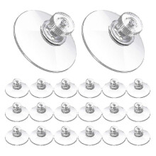 40 mm:n muoviset imukupit tukevaan pitoon - 20 kpl kirkkaita PVC-imukuppeja