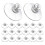 40mm plastic suction cups for secure holding - 20 pcs clear PVC pads 1