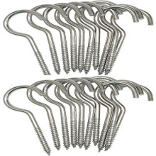 3.5 Inch Heavy Duty Large Screw Hook Ceiling Hook Cup Hook Silver 20 Pcs-XinHan