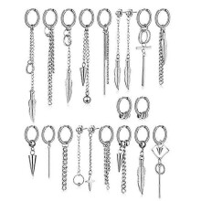 Juego de 20 elegantes pendientes unisex: diseños sencillos y versátiles.