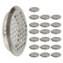 20 stuks 35 mm/1,37 inch roestvrijstalen ventilatieroosters met ronde opening voor de keuken