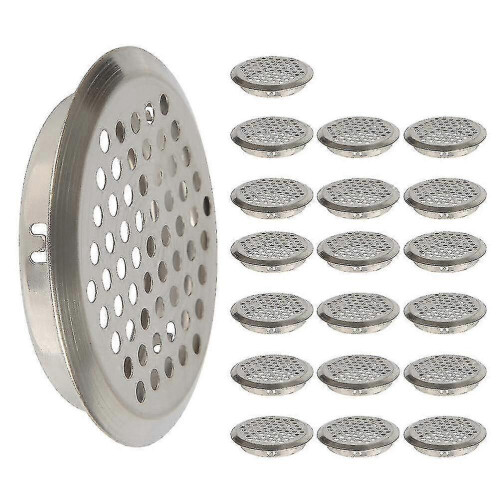 20 peças de grelha de ventilação redonda de aço inoxidável com orifício de 35 mm/1,37 polegadas para cozinha.