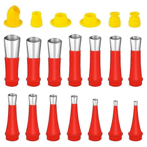 Conjunto de 20 bicos de silicone reutilizáveis para calafetagem.
