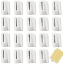 20 Pcs Self Adhesive Curtain Rod Hooks Curtain Rod Holders for Bathroom Kitchen Bedroom