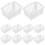 Miniature Storage Basket For Indoor Decoration And Toy Use Rectangular White 20 Pcs 1