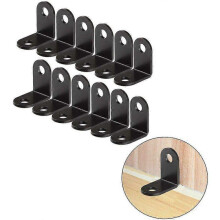 BR-Vie 20 Pcs 90 Degree Right Angle Fixing Bracket, 26 x 26 MM Angle Bracket Steel Corner Bracket Corner Bracket, Black Assembly Bracket for